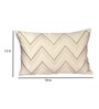 White Cotton Zig Zag 18x12 inches Cushion Cover (1Pc)