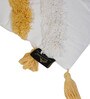 White Woven Cotton 16 x 16 Inches Cushion Cover