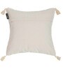 White Quoted Cotton 16 x 16 Inches Cushion Covers (Set of 2)