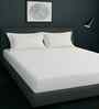 White Cotton1  Queen Bedsheet with 2 Pillow Covers