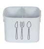 White Cutlery Stand Set of 2
