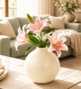 White Decorative Metal Vase