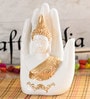 White Decorative Palm Buddha Figurine Showpiece