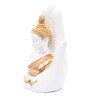 White Decorative Palm Buddha Figurine Showpiece
