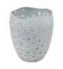 White Decorative Votive Holders with Wavy Edges