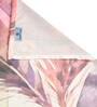 White Digital Floral Printed Cotton Blend Double Bedsheet with 2 Pillow Covers