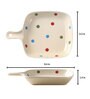 White Dots Ceramic Baking Plate