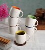 White Dotted 150 ML Ceramic (Set of 6) Tea Cup