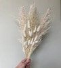 Dried White Artificial Bunch