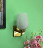 White E27 holder Metal & Glass Uplight Wall Scone
