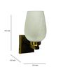 White E27 holder Metal & Glass Uplight Wall Scone