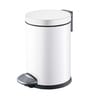 Eko 3 ltrs Round Pedal Dustbin Fingerprint Resistant White Stainless Steel Trash Can With Lid