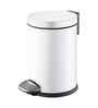 Eko 3 ltrs Round Pedal Dustbin Fingerprint Resistant White Stainless Steel Trash Can With Lid