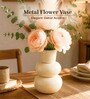 White Elegant Metal Vase