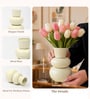 White Elegant Metal Vase