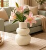 White Elegant Metal Vase