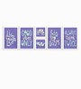 White & Purple Engineered Wood (Set of 6) Art Prints