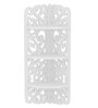 Engineered Wood Carved Corner Wall Shelf in White Colour