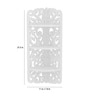 Engineered Wood Carved Corner Wall Shelf in White Colour