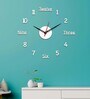 White Engineered Wood Analog Wall Clock