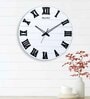 Moby White & Black White Engineered Wood Wall Clock