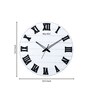 Moby White & Black White Engineered Wood Wall Clock