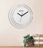 Aida White Engineered Wood Wall Clock