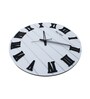Moby White & Black White Engineered Wood Wall Clock
