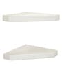Set of 2 Engineered Wood Corner Wall Shelf
