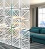 White Engineered Wood Hanging Wood Divider