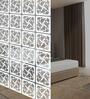 White Engineered Wood Hanging Wood Divider