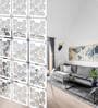 White Engineered Wood Hanging Wood Divider