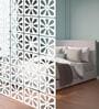 White Engineered Wood Hanging Wood Divider