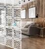 White Engineered Wood Hanging Wood Divider