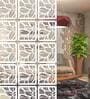 White Engineered Wood Hanging Wood Divider