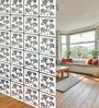 White Engineered Wood Hanging Wood Divider