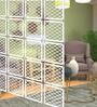 White Engineered Wood Hanging Wood Divider