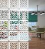 White Engineered Wood Hanging Wood Divider