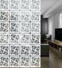 White Engineered Wood Hanging Wood Divider