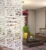 White Engineered Wood Hanging Wood Divider