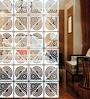 White Engineered Wood Hanging Wood Divider