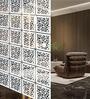 White Engineered Wood Hanging Wood Divider