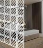 White Engineered Wood Hanging Wood Divider