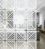 White Engineered Wood Hanging Wood Divider