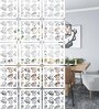 White Engineered Wood Set of 12 Blocks Hanging Screen & Dividers