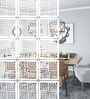 White Engineered Wood Ashley Set Of 12 Hanging Room Divider