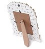 White Engineered Wood Table Top Wooden Carved Square Photo Frame