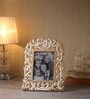 White Engineered Wood Table Top Wooden Carved Square Photo Frame