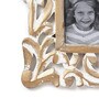 White Engineered Wood Table Top Wooden Carved Square Photo Frame