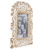 White Engineered Wood Table Top Wooden Carved Square Photo Frame